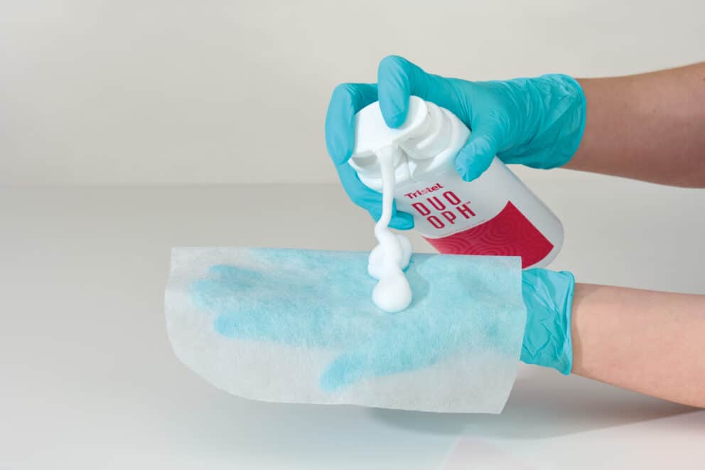 Tristel DUO OPH and Tristel DUO WIPES - Ophthalmic disinfection foam and dry wipe applicator