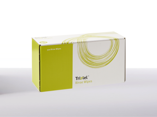 Lingettes de rinçage pour dispositifs médicaux. Tristel Rinse Wipes.