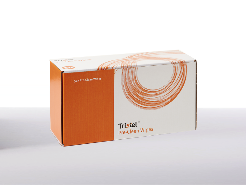 Lingettes pré-nettoyantes pour dispositifs médicaux. Tristel Pre-Clean Wipes.